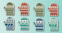 Load image into Gallery viewer, Mitten Christmas ornament (SVG laser ready file)