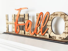 Load image into Gallery viewer, Hello Fall/Autumm/pumpkin standing decor (SVG file)