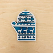 Load image into Gallery viewer, Mitten Christmas ornament (SVG laser ready file)